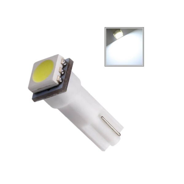 Led bec 1 smd soclu T5 pentru bord, de culoare alb